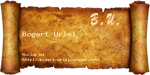 Bogert Uriel névjegykártya